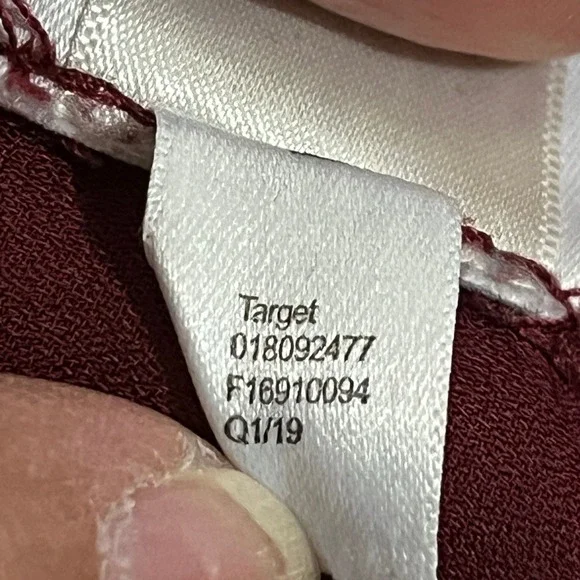 A New Day Womens Burgundy Floral Wrap High-Low Ruffle Midi Dress Large L Garden - Picture 15 of 16